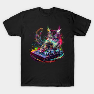 Cat DJ Loop T-Shirt